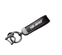 Llavero de Motocicleta de Cuero y Fibra de Carbono para The Beast Moto Fibra de Carbono Llaveros Resistente Duradero Regalos de Moto Accesorios,Red-A