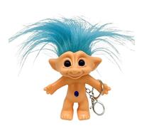 Llavero de muñeca Troll - Bonito dije de figura nostálgica, llavero colorido de muñeca Troll | Figuras de pelo de colores locos, muñecas vintage, adorable llavero antipérdida de 10 cm para mochilas