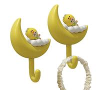 Llavero de nube, ganchos decorativos para toallas | Cloud Moon Key Solder,2 x colgador de adhesivo de pared 2x para sombreros servilletas, joyas sin rastro sin golpe. Decoración linda