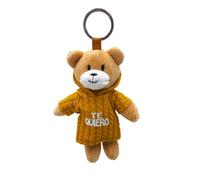 Llavero de Osito de Peluche con Jersey y la frase "Te Quiero" o "Te Amo", Peluche Suave (Te Amo)