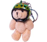 Llavero de oso de peluche, llavero de oso de peluche | Oso con sombrero de moto, colgante de bolsa de animales de peluche,Llavero animal, adorno colgante, accesorio de mochila, c, Se référer au