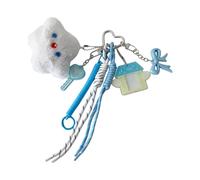 Llavero de oso de peluche suave con clip decorativo para estudiantes, llavero profesional esencial para compañeros de viaje