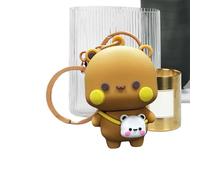 Llavero De Oso - Figura De Panda Animal De Dibujos Animados, Lindo Mini Dije Para Llave | Adorable Llavero De Pareja, Divertido Accesorio Coleccionable Con Construcción Robusta, Fácil De Transportar P