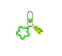 Llavero de oso transparente, juego de cierre giratorio de estrella hueca acrílica, accesorio para hacer joyas, para funda de auriculares, mochila, bolso, para mujeres y niñas, decoración diaria, 10