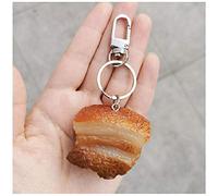 Llavero de panceta de Cerdo/simulación de Alimentos Bolsa de brócoli Llavero-Carne de Cerdo braseado