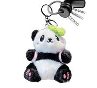 Llavero De Panda De Peluche - Colgante De Muñeca Suave De 4,33 X 3,54 Pulgadas, Dije De De Animal Portátil, Accesorio para Bolso con Figura De Peluche Pequeña | Coleccionistas Recuerdo Regalo D