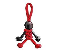 Llavero de paracord con mosquetón, llavero paracord de emergencia al aire libre, colgante multifunción para escalada al aire libre, camping, senderismo, mochilero, rojo, 1