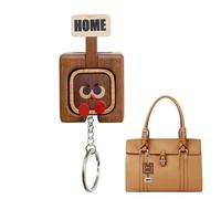 Llavero de pared, organizador de madera decorativo para la casa, ganchos para llaves con expresiones faciales divertidas - Para entrada, pasillo, apartamento, dormitorio, regalo de bienvenida para