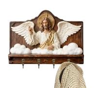 Llavero de pared | Rack de llaves con diseño Jesús en 2D | Soporte decorativo para llaves, para entrada, sala de estar, oficina, dormitorio