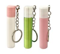 Llavero de pastillero, 3 llaveros de almacenamiento portátiles, pastillero de viaje, ligero, impermeable, fácil de llevar, 7,6 x 1,8 x 1,4 cm, para viajes y vida diaria