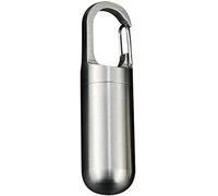 Llavero de pastillero de acero inoxidable | Llavero organizador de
