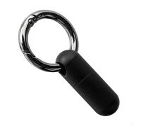 Llavero de pastillero para exteriores hecho de aleación Ti, impermeable para acampar y senderismo (negro)