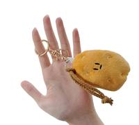 Llavero de patata de felpa delicado colgante colgante de bolsa de ternura colgante figura de moda para niños y adolescentes accesorio, Hebilla dorada, Talla única