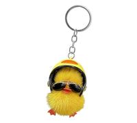 Llavero de pato amarillo con forma de pato suave con dibujos animados | Llavero de adorno para hombres o mujeres, mochila, bolso, bolso de mano, llavero de coche, bonito accesorio de juguete de