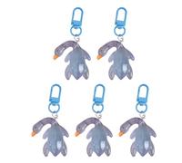 LLavero De Pato Asado Brillante Llavero Brillante Para Bolso Accesorio De Decoración Pato Magnético 5 Uds.