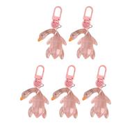LLavero De Pato Asado Brillante Llavero Brillante Para Bolso Accesorio De Decoración Pato Magnético 5 Uds.