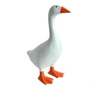 Llavero de pato de resina blanca de 17,78 cm, figura divertida | Encantador diseño de resina blanca, 18 x 12 x 10 cm, añade diversión a llaves o bolsos, material