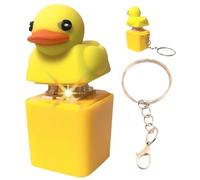 Llavero De Pato Graznido - Pequeño Juguete De Descompresión Amarillo, Pato Inquieto Con Sonido | Popular Botón De Teclado Que Grazna, Accesorio De Tecla Sensorial Para Aliviar El Estrés, Jugar En El E