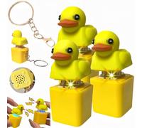 Llavero de Pato, Juguete Antiestrés con Sonidos de Graznido y Luces de Colores, Recargable, Regalo con Botón, Alivia el Estrés y Pasa el Tiempo
