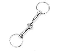 Llavero de Pedacitos de Filete de Caballo, Llavero de Pedacito Pelham de Aleación de Zinc, Conector único, Nudo de Llave de Pedacito de Caballo, Llavero Redondo Duradero para Amantes de los Caballos