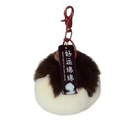 Llavero de pelo de liebre de imitación suave y lujoso, a la moda, adorno colgante para mujeres y hombres, llavero de pelo sintético, Color 2