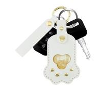 Llavero De Pelo De Perro,Accesorios para Llaves de Coche en Forma de Huella para Amantes de las Mascotas - Souvenir Portátil Para Coleccionistas De Memorias Uso Diario Viajes Mochilas Escolares