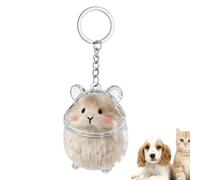 Llavero de pelo de perro - Llavero de almacenamiento de pelo de mascotas | Contenedor de bolsa conmemorativa | Llavero de memoria de piel de mascota | Monedero Mochila Monedero Coche