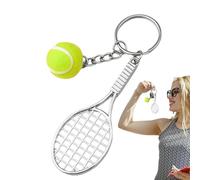 Llavero de pelota deportiva, llavero de fútbol, llavero pequeño de voleibol, llavero de tenis para niños, recuerdo del equipo deportivo, Tenis, Refer to description
