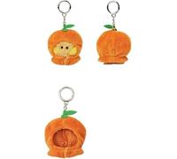 Llavero de peluche BTS BT21 llavero de bebé fruta dibujos animados llavero de dibujos animados mochila teléfono colgante llavero para Kpop Fans niños (Shooky)