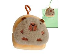 Llavero de Peluche Capibara - Simpático Colgante de Cartera pequeña para Guardar el Cable | Bolsa de Peluche Capybara para cumpleaños, día del niño, Navidad, A., riferimento Alla descrizione