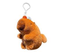 Llavero de peluche Capybara genérico - colgante de peluche para bolsas y mochilas, llavero de algodón PP suave, estilo cola que revuelve y escupe de burbujas, regalo para adultos