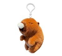 Llavero de peluche Capybara genérico - colgante de peluche para bolsas y mochilas, llavero de algodón PP suave, estilo cola que revuelve y escupe de burbujas, regalo para adultos