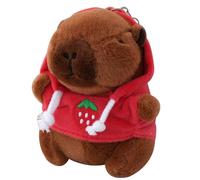 Llavero de peluche Capybara lindo - Llavero Capybara de peluche, juguete llavero animal de peluche | Juguetes animales, muñecas de peluche, accesorios para mochila, colgante capybara para niña, rojo