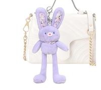Llavero de peluche de conejo - Peluche PP de algodón | Colgante de conejo hecho a mano Llavero suave | Decoración de la bolsa y da llave para el bolso de mano, encanto d́e Śac, niño, adolescente