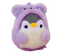 Llavero de peluche de dibujos animados | Llavero de muñeca de pingüino de peluche, llavero de peluche suave y elástico para llaves de coche, bolsos, teléfonos móviles, mochilas, Morado (, Refer to
