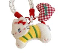 Llavero de peluche de perro de dibujos animados, adorable colgante de cachorro, accesorio creativo para uso diario y regalos, relleno ligero