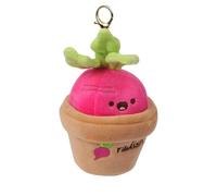 Llavero de peluche de zanahoria, divertido llavero de muñeca de verduras, colgante suave y relleno para colgar | Diseño creativo de felpa estilo granja, luz decorativa AC