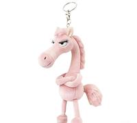 Llavero de peluche del Año del Caballo 2026 con diseño inspirador para motivación diaria y energía positiva (rosa)