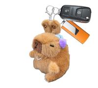 Llavero de peluche, llavero lindo y compacto en forma de Capybara, colgante mochila Capybara de peluche | para hombres, mujeres, niños, niñas, jóvenes adolescentes, marido hijo hija, morado, Se