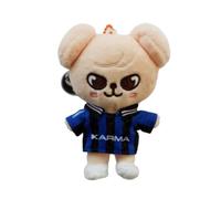 Llavero de peluche Sk-zoo "Karma" con llavero 7 * 9 cm stray-kids "STAY" skz Wolf Chan Jiniret Bbokari Leebit con colgante, 7*9 cm