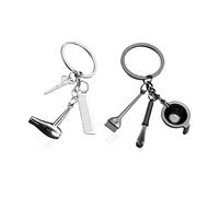 Llavero De Peluquero De 2 Piezas, Llavero De Regalo, Llavero De Diseño Creativo, Llavero De Herramienta De Peluquería
