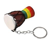 Llavero de Percusión Africana para Llaves de Coche, Madera y Aleación | Adorno Colgante Brillante, Fácil de Sujetar y Usar, para Lanyards, Estudiantes y Aficionados la Música