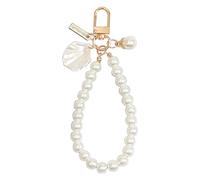 Llavero de perlas de corazón con cadena para teléfono, colgante de bolsa de perlas, llavero colgante para llaves de coche, decoración para niñas y mujeres, 1