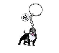 Llavero de perro BT Bear, llavero de metal con etiqueta de identificación para perro, llavero, llavero con dije de bolsa, S