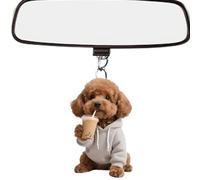 Llavero De Perro Colgante Acrílico 2D Bonito para Interior del Coche
