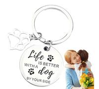 Llavero de perro para mamá, amante de las mascotas para mujeres, accesorio de regalo de animales, diseño de llavero de cachorro, construcción de acero inoxidable, veterinario para cumpleaños, día de