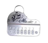 Llavero de piano - Colgante de teclado musical, accesorio de luz de sonido, llavero con dije de mini instrumento | Recuerdo creativo para amantes de la música, adornu interactivo con función de melodí