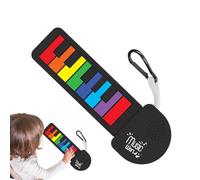 Llavero de piano enrollable - Eléctrico plegable de silicona, instrumento musical portátil con teclado, duradero y flexible | Llavero de piano de silicona para actividades al aire libre en la escuela,