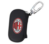 Llavero de piel con cremallera, compartimento para mando a distancia o llave, con logotipo Icon, producto oficial Milan 141840