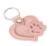 Llavero De Piel - Puerta Conmemorativa Personalizada Para Mascotas, Colgante Recuerdo De Piel De Mascotas De 8 Cm, Organizador De Colgantes De Memoria, Accesorio Para Bolso C, Rosa, Fare riferimento